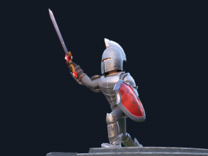 Stylized Low Poly Animated Knight 3D Model