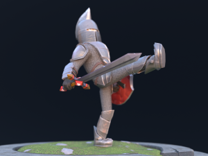 Stylized Low Poly Animated Knight 3D Model