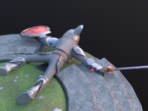 Stylized Low Poly Animated Knight 3D Model
