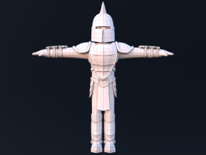 Stylized Low Poly Animated Knight 3D Model