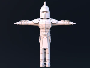 Stylized Low Poly Animated Knight 3D Model