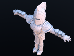Stylized Low Poly Animated Knight 3D Model