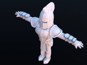 Stylized Low Poly Animated Knight 3D Model