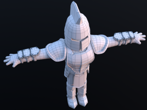 Stylized Low Poly Animated Knight 3D Model
