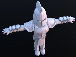 Stylized Low Poly Animated Knight 3D Model