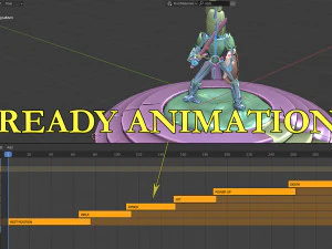 Stylized Low Poly Animated Knight 3D Model