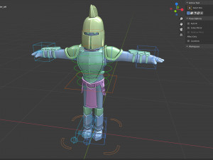 Stylized Low Poly Animated Knight 3D Model