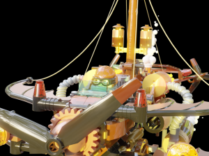 Steampunk Lego Jet with robohelper 3D Model