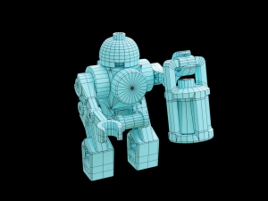 Steampunk Lego Jet with robohelper 3D Model