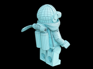 Steampunk Lego Jet with robohelper 3D Model