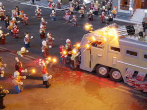 Zombie Apocalypse in city with zombie hunter crew on doomsday bus 3D 模型