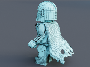 Lego Mandalorian and Grogu 3D Модель
