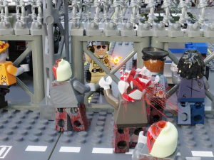 Lego Zombie attack on police station 3D Model