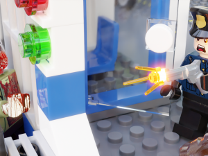 Lego Zombie attack on police station 3D मॉडल