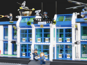 Lego Zombie attack on police station 3D मॉडल