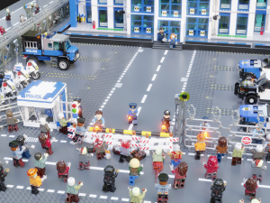 Lego Zombie attack on police station 3D मॉडल