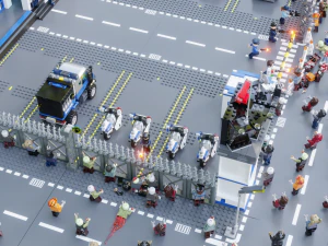 Lego Zombie attack on police station 3D Model