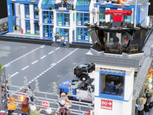 Lego Zombie attack on police station 3D मॉडल