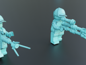 Lego Zombie attack on police station 3D मॉडल