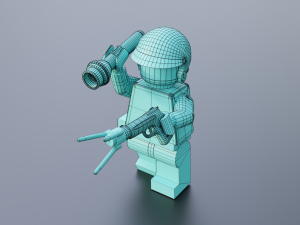 Lego Zombie attack on police station 3D मॉडल