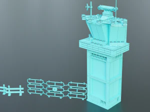 Lego Zombie attack on police station 3D Model