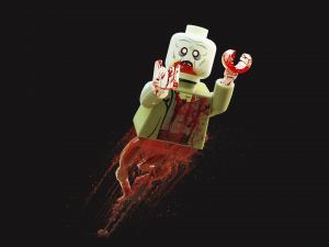 Lego wrecked and bloody zombie set Modèle 3D