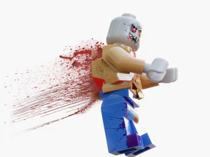 Lego wrecked and bloody zombie set 3D Model