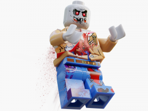 Lego wrecked and bloody zombie set Modèle 3D
