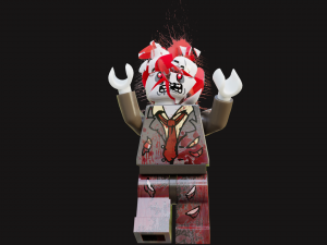 Lego wrecked and bloody zombie set Modèle 3D