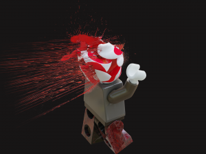 Lego wrecked and bloody zombie set Modèle 3D