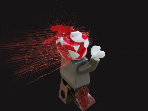 Lego wrecked and bloody zombie set 3D Model