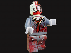 Lego wrecked and bloody zombie set Modèle 3D