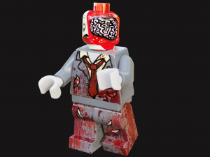 Lego wrecked and bloody zombie set Modèle 3D