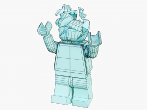 Lego wrecked and bloody zombie set Modèle 3D