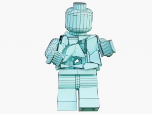 Lego wrecked and bloody zombie set Modèle 3D