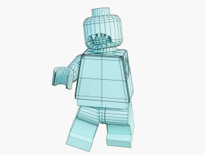 Lego wrecked and bloody zombie set 3D Model