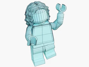 Lego wrecked and bloody zombie set 3D Model