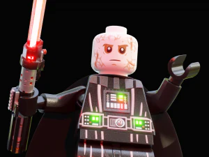 Darth Vader Lego Minifigure 3D Model