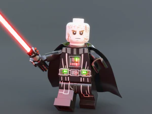 Darth Vader Lego Minifigure 3D Model