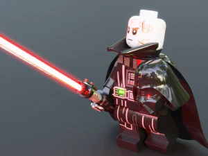 Darth Vader Lego Minifigure 3D Model