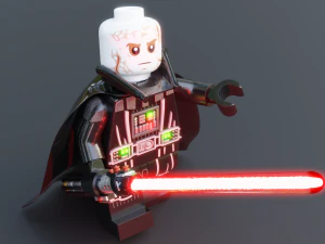 Darth Vader Lego Minifigure 3D Model