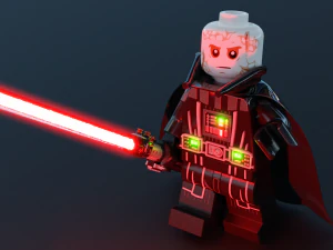 Darth Vader Lego Minifigure 3D Model