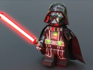 Darth Vader Lego Minifigure 3D Model