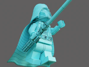 Darth Vader Lego Minifigure 3D Model