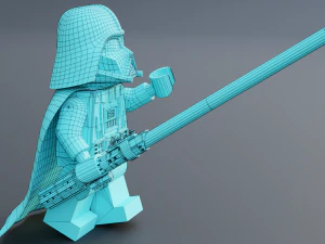 Darth Vader Lego Minifigure 3D Model