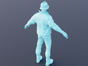 Biker on motorcycle 3D Model