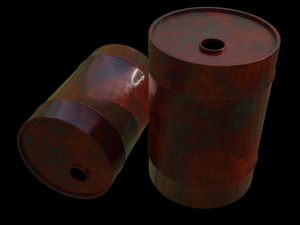 4 old barrels Modello 3D