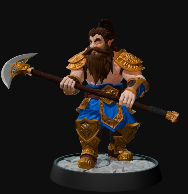 Fantasy Dwarf 3D मॉडल .c4d .max .obj .3ds .fbx .stl .blend 