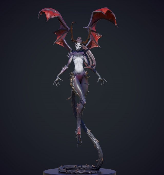 The Demoness 3D 모델 .c4d .max .obj .3ds .fbx .stl .blend
