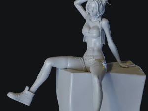 Girl Cyberpunk 3D Model